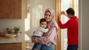 Bunda merasa tenang karena rumah dan kitchen set terlindungi oleh jasa anti rayap Bandung dari Fumida
